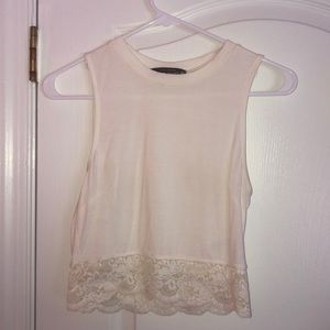 Cream Lace Tank